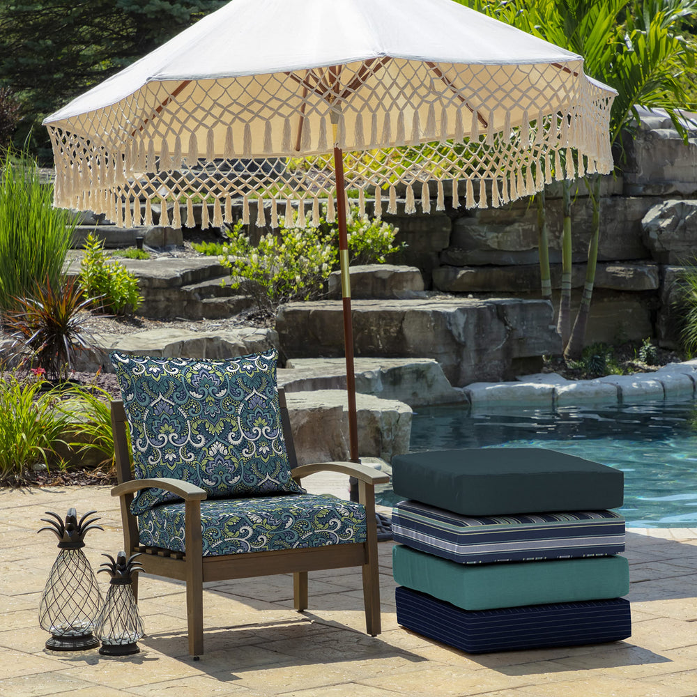 Side view of the back cushion in the set