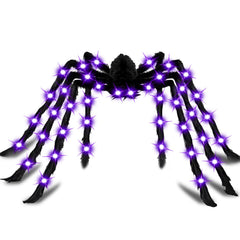 Side view of the Cherislpy Jumbo Halloween Light Up Spider showing jointed legs