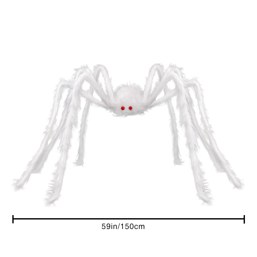 Side view of the DIYDEC Giant Halloween Spider with adjustable legs