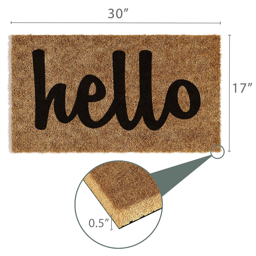 Side view of the doormat showcasing thickness