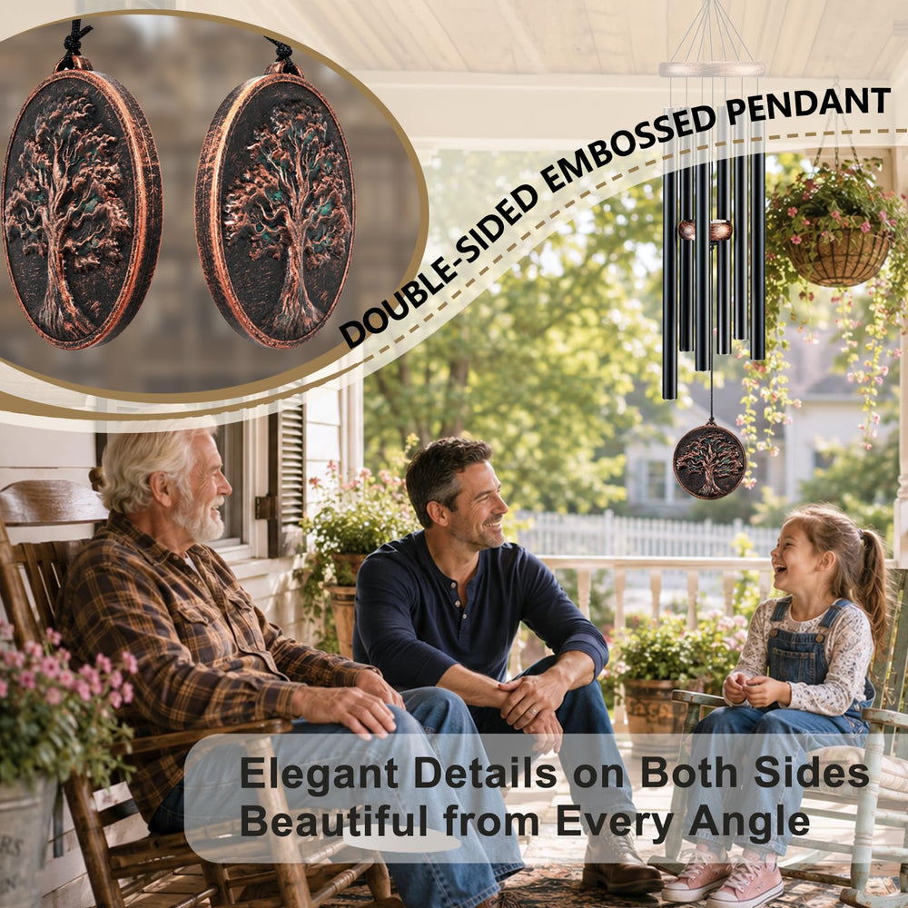 Side view of the Gabzart Tree of Life Wind Chime
