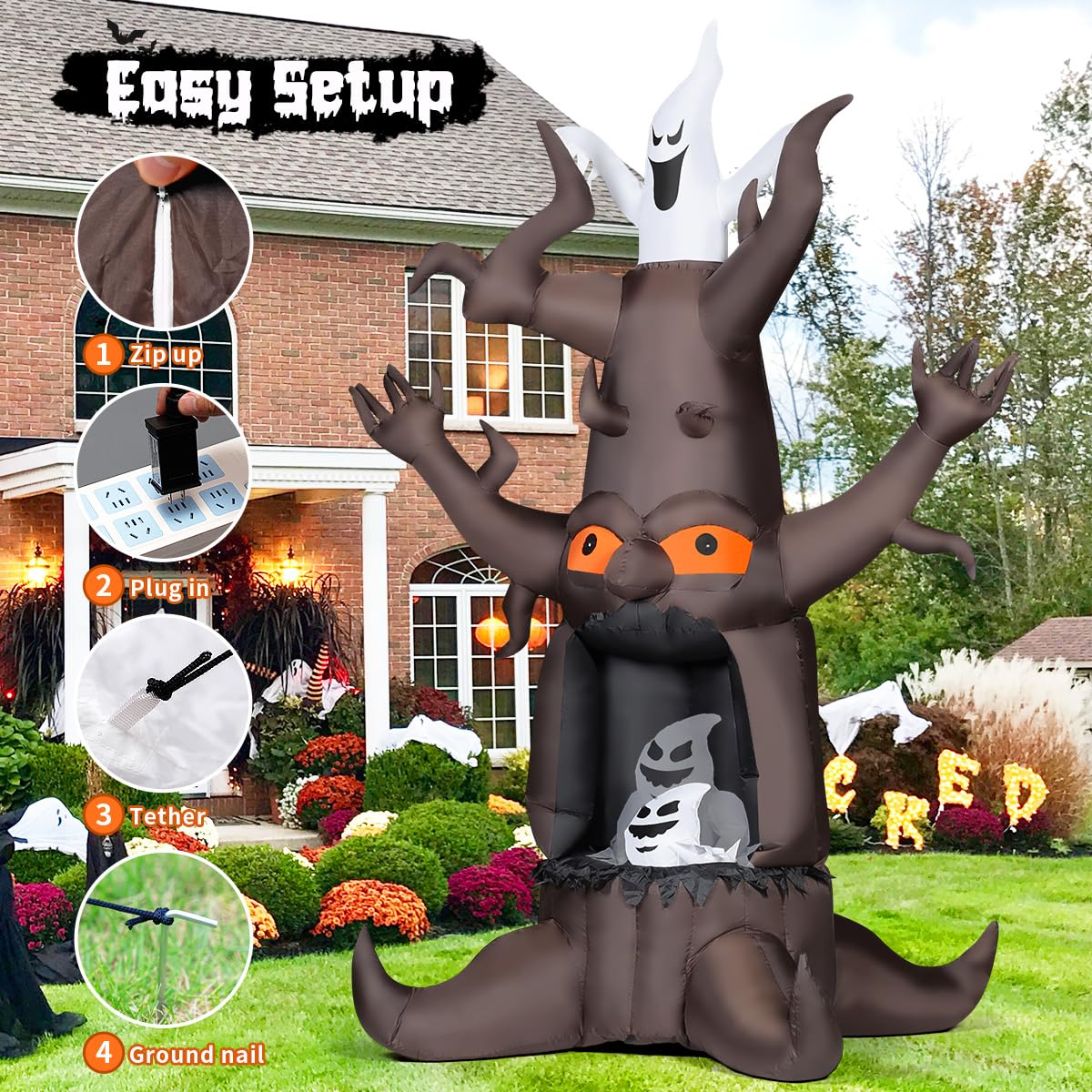 Side view of the GOOSH Halloween inflatable decoration