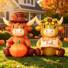 Side view of the inflatable with sunflower details