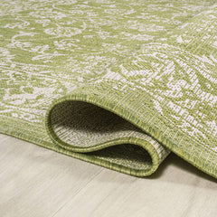 Side view of the JONATHAN Y Weave Floral Runner Rug