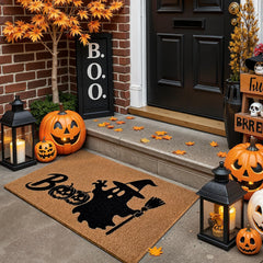 Side view of the Kelarea Halloween Door Mat showing thickness