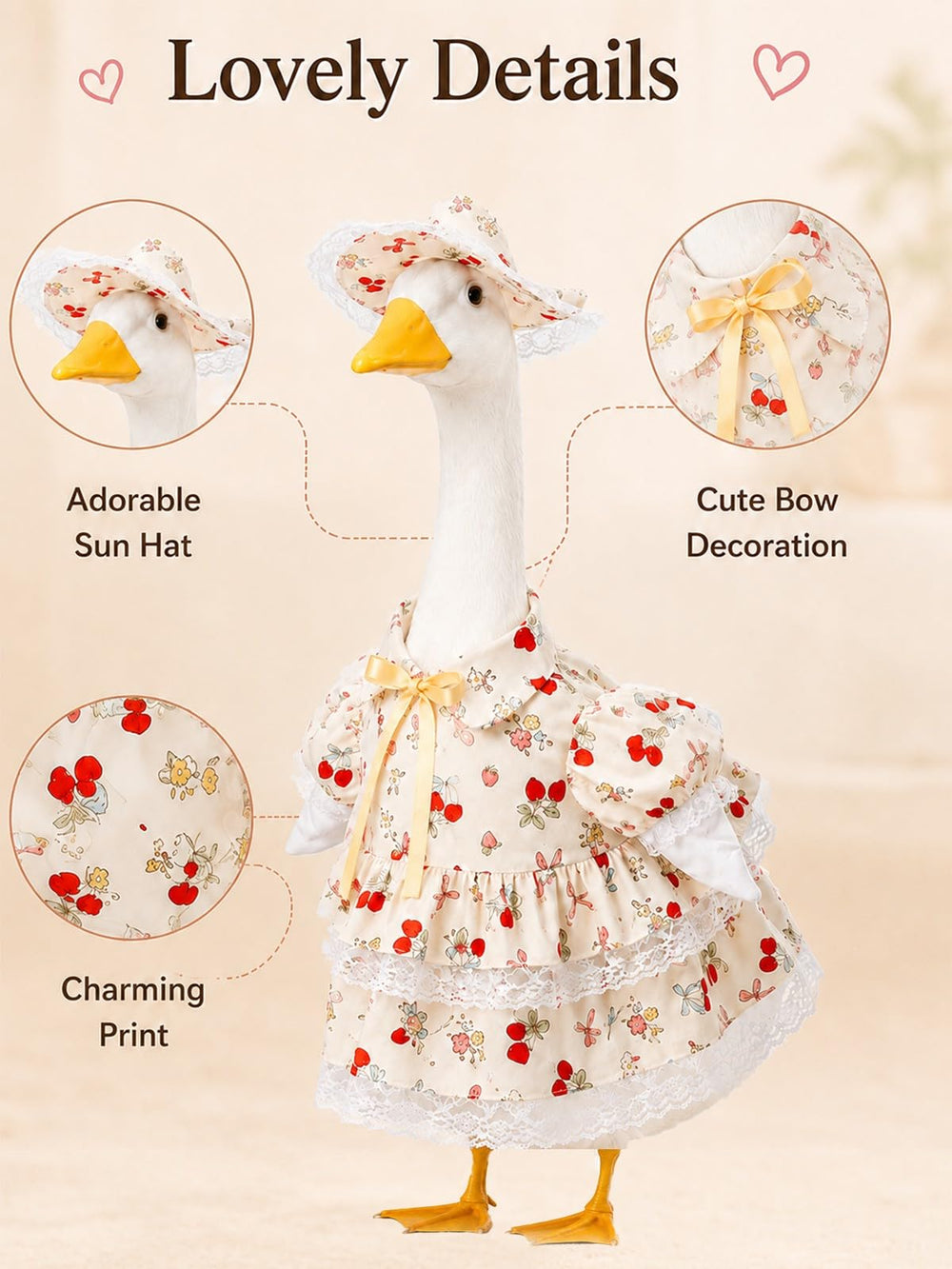 Side view of the LKMXD Porch Goose Outfit in playful pink