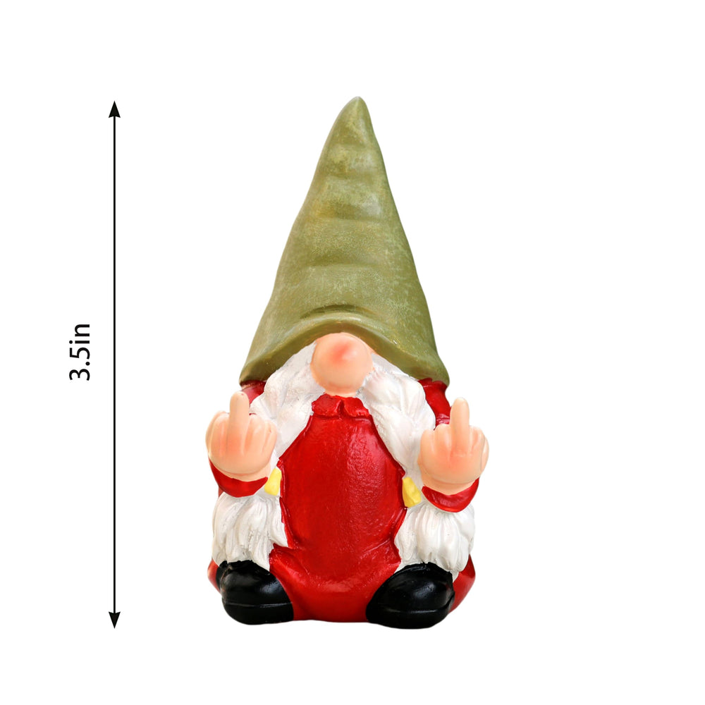 Side view of the naughty Middle Finger Female Gnome