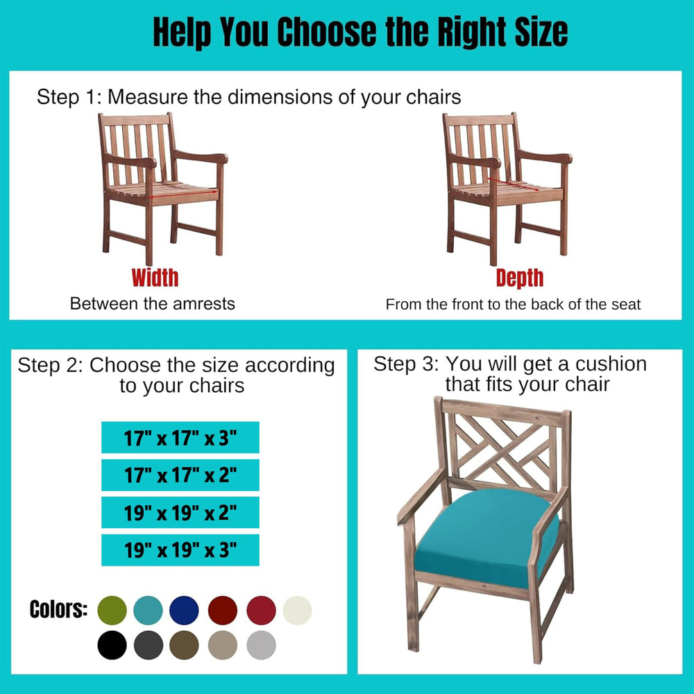 Side view of the outdoor chair cushion set