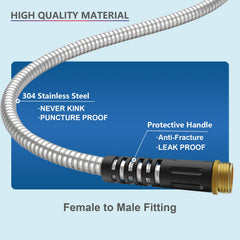 Side view of the PETSWI 10ft garden hose