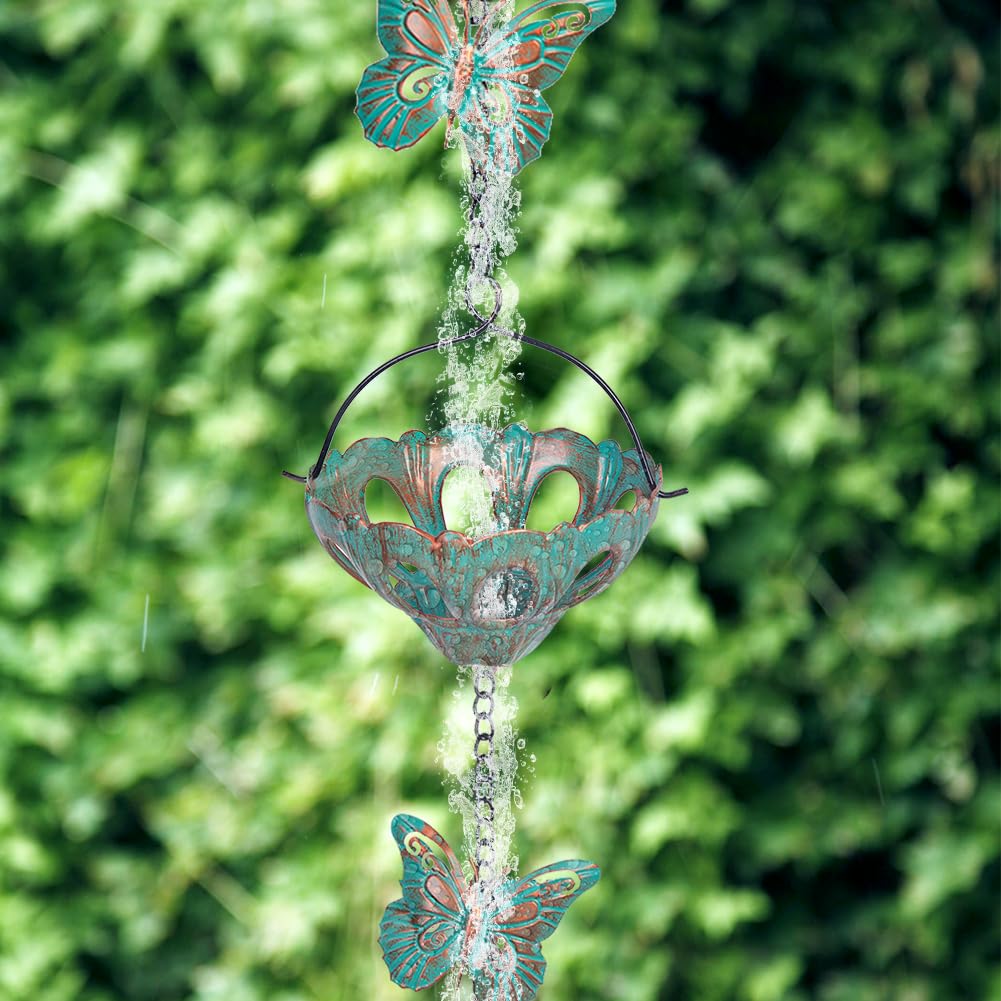 Side view of the Qipade 12FT rain chain