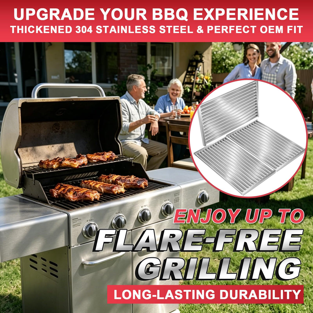 Side view of the stainless steel emitter plates for grilling