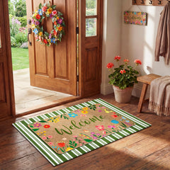 Side view of the two-layer doormat set