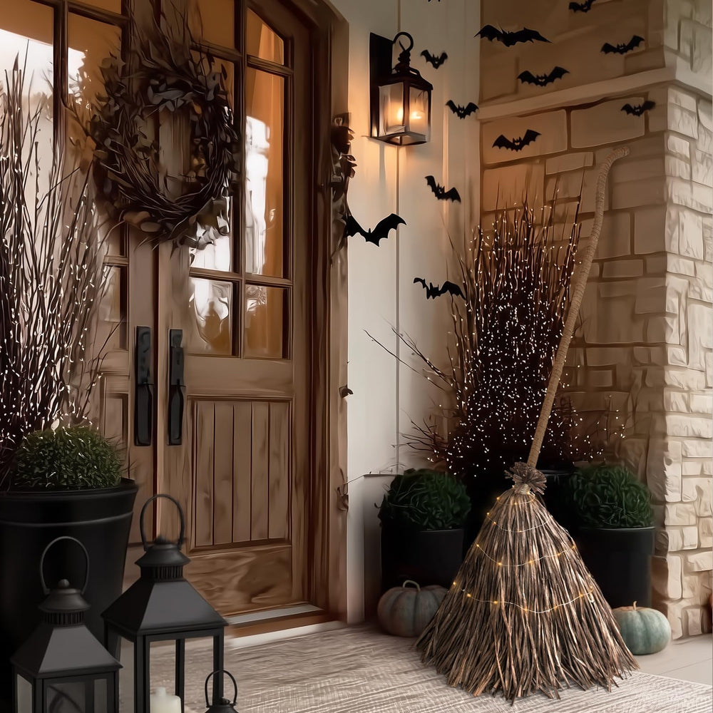 Side view of the witches broom highlighting its height and design