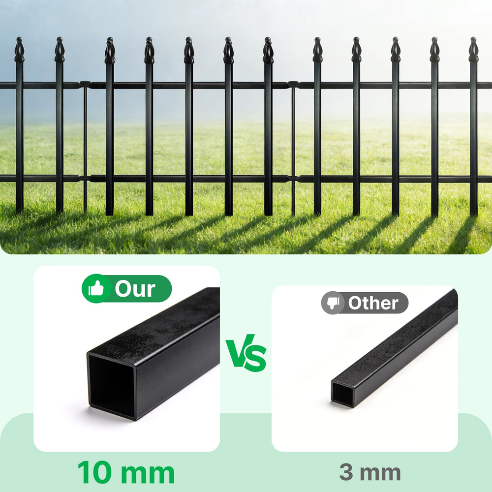Side view of Thealyn Decorative Metal Garden Border Fence