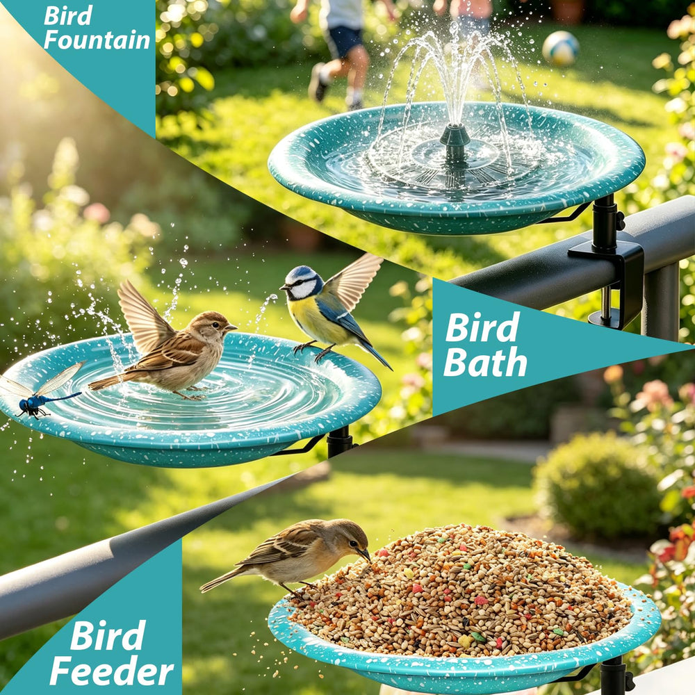 Side View of TIANCENTRAL H Birdbath and Feeder