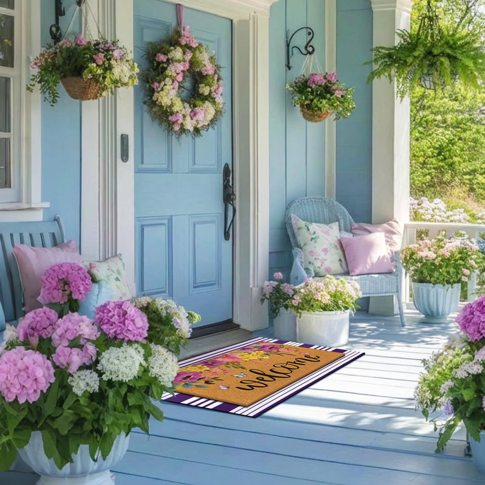 Side view of Tinideya doormat highlighting stitching details