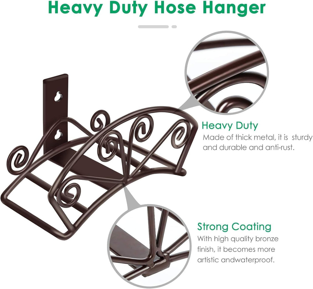 Side view of TomCare Garden Hose Holder showing flower design