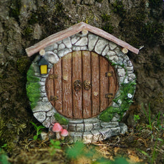 Side view of Top Collection Fairy Garden Door Decor showcasing intricate details