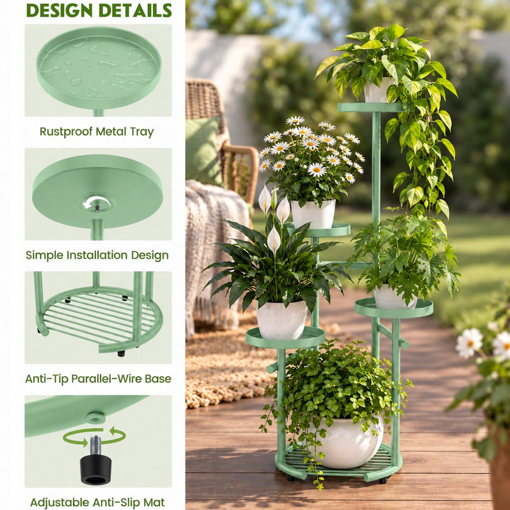 Side view of TOSKING plant stand in a living room