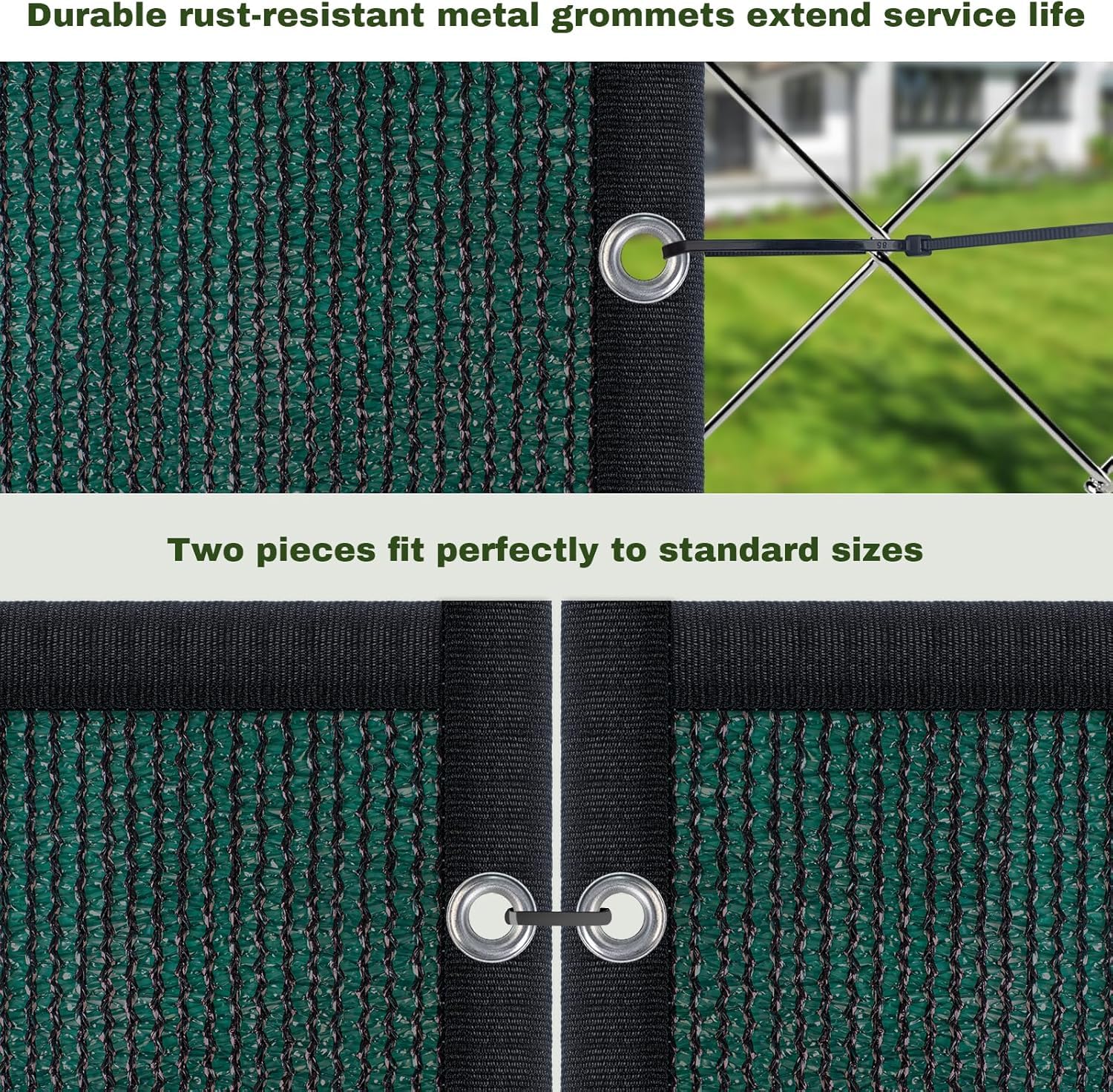 Side view of TOTU Privacy Screen Fence 4ft x 50ft