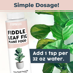 Side view of TPS NUTRIENTS Fiddle Leaf Fig Fertilizer bottle