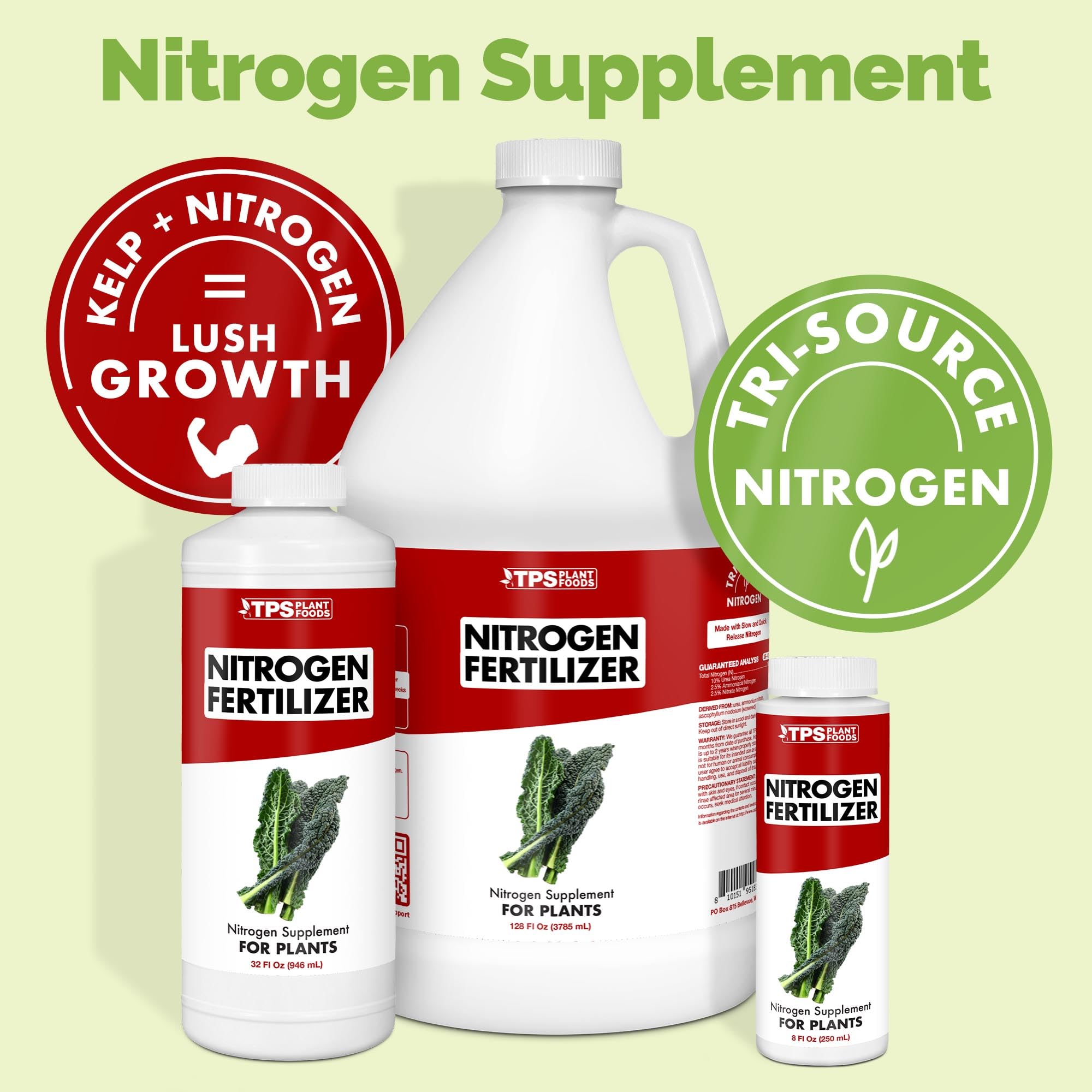 Side view of TPS NUTRIENTS Liquid Fertilizer 8 oz bottle