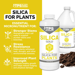 Side view of TPS NUTRIENTS Silica Gold bottle