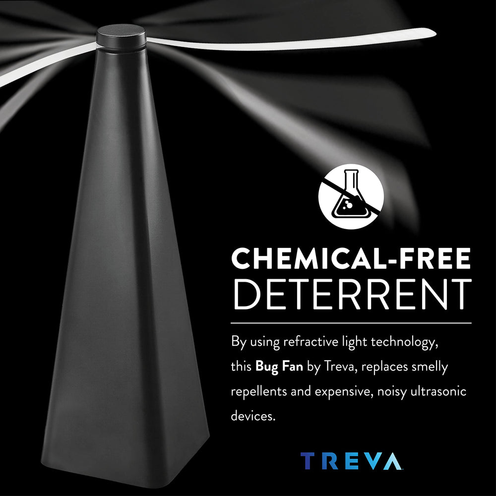 Side view of Treva Bug Fan black model