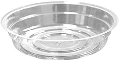 Side view of TRUEDAYS 8 inch clear plant saucer