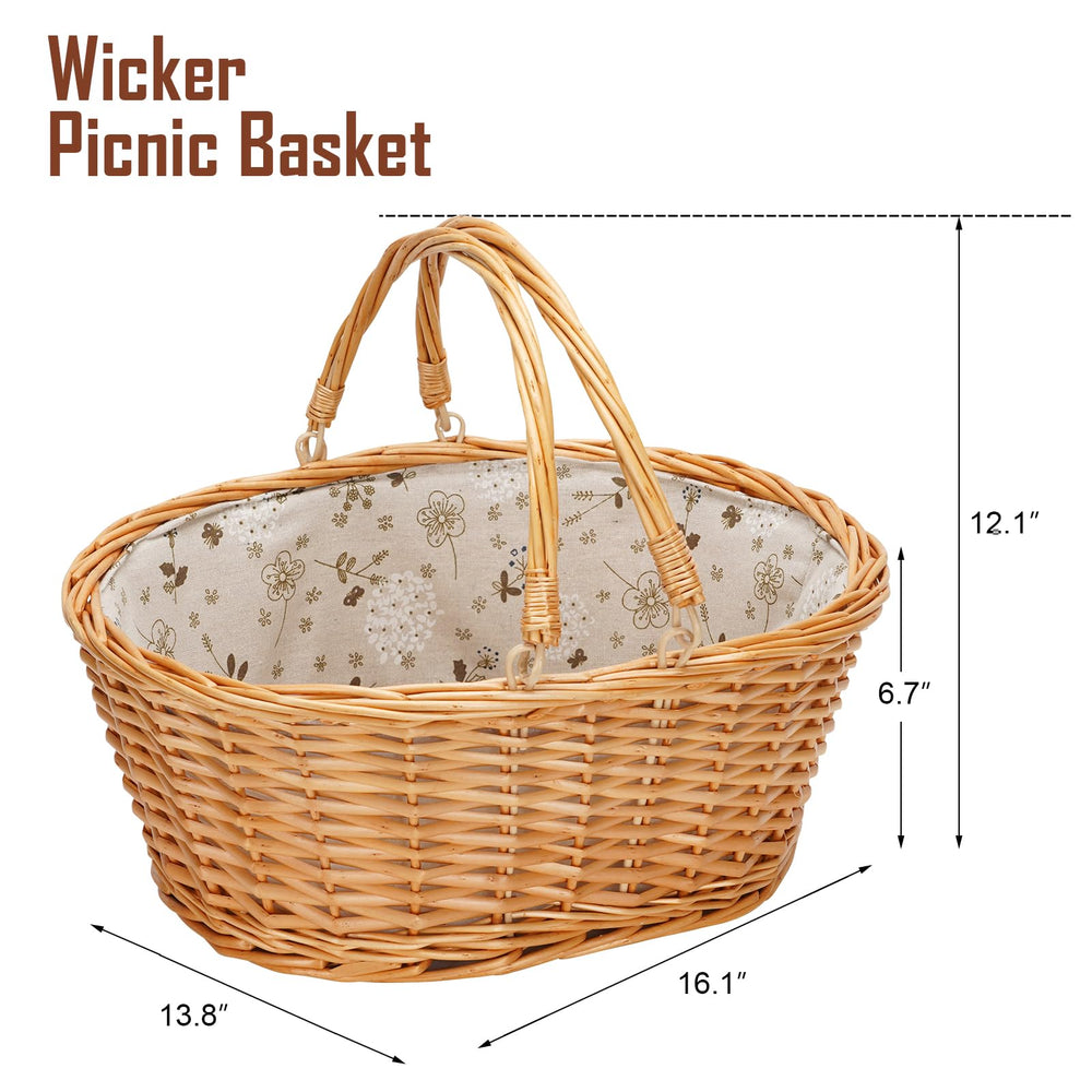 Side view of TwentyNext Large Wicker Basket