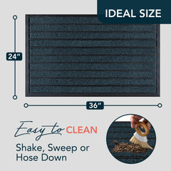 Side view of ubdyo Extra Durable Door Mat showcasing rubber backing