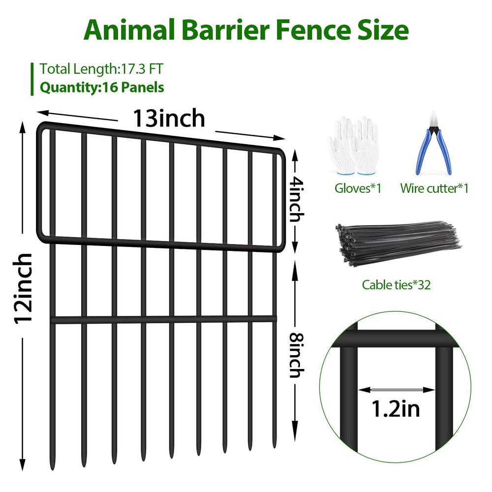 Side view of ULIOK Animal Barrier Fence showing installation