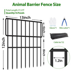 Side view of ULIOK Animal Barrier Fence showing installation