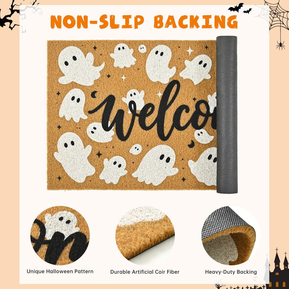 Side view of ULTSOFE Halloween Mat showing low profile