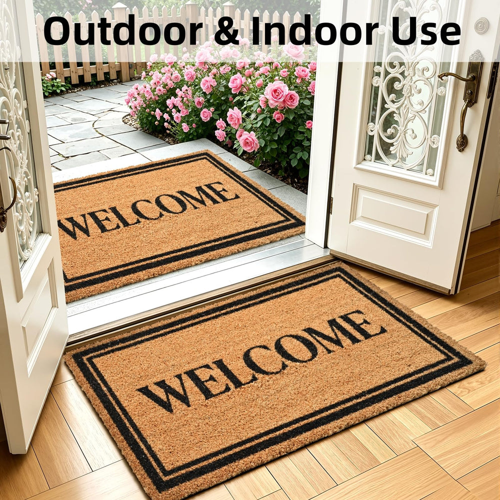 Side view of ULTSOFE Natural Coir Welcome Door Mat