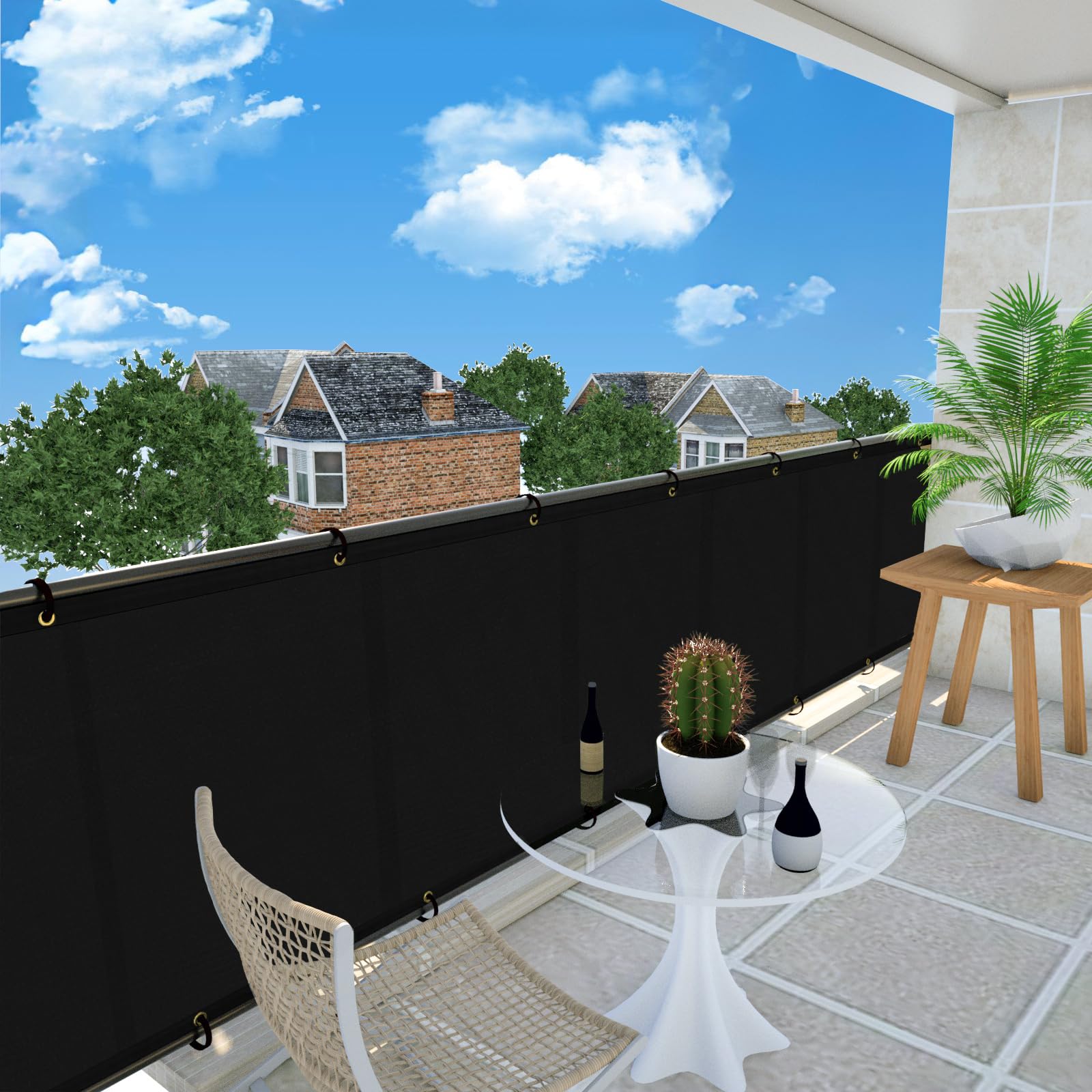Side view of UPGRADE Balcony Privacy Screen