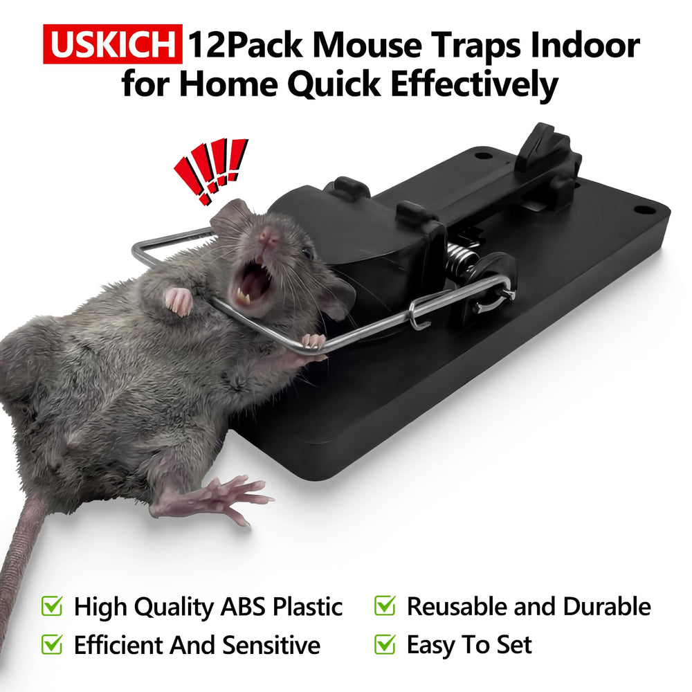 Side view of USKICH mouse trap showing durability