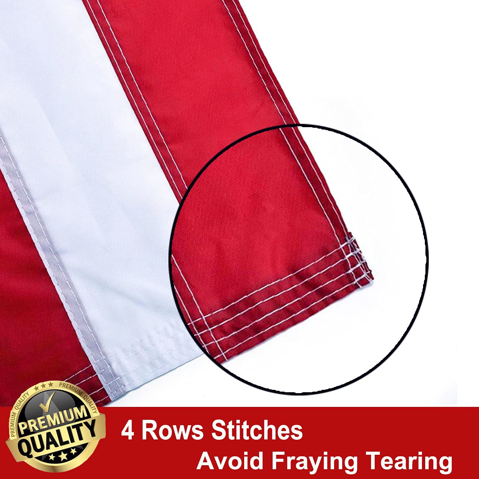 Side view of UTSANG Betsy Ross Flag showing vibrant colours