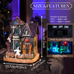 Side view of Valery Madelyn Halloween Village decoration