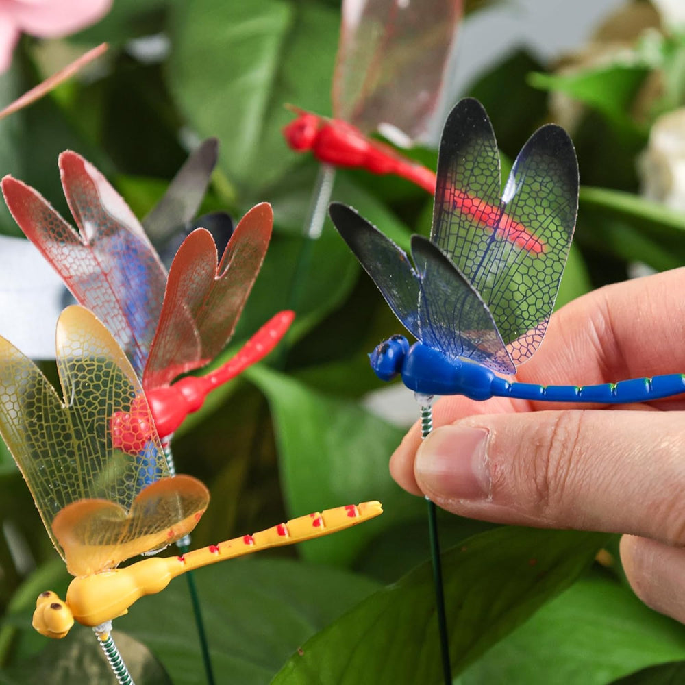 Side view of VGOODALL dragonfly stake showing realistic design