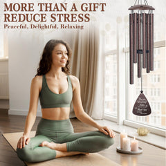 side view of vifoew wind chime bronze tubes