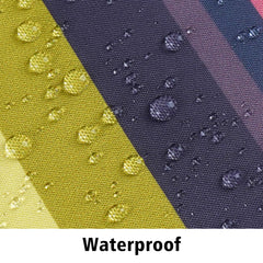 Side view of Virtumob Outdoor Tablecloth showing zipper design