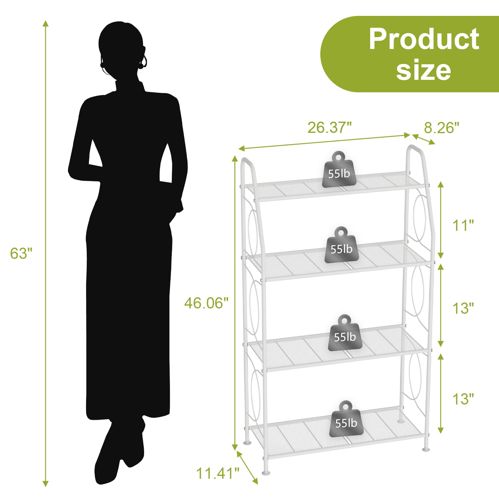 Side view of VyGrow 4 Tier Plant Stand showing decorative design