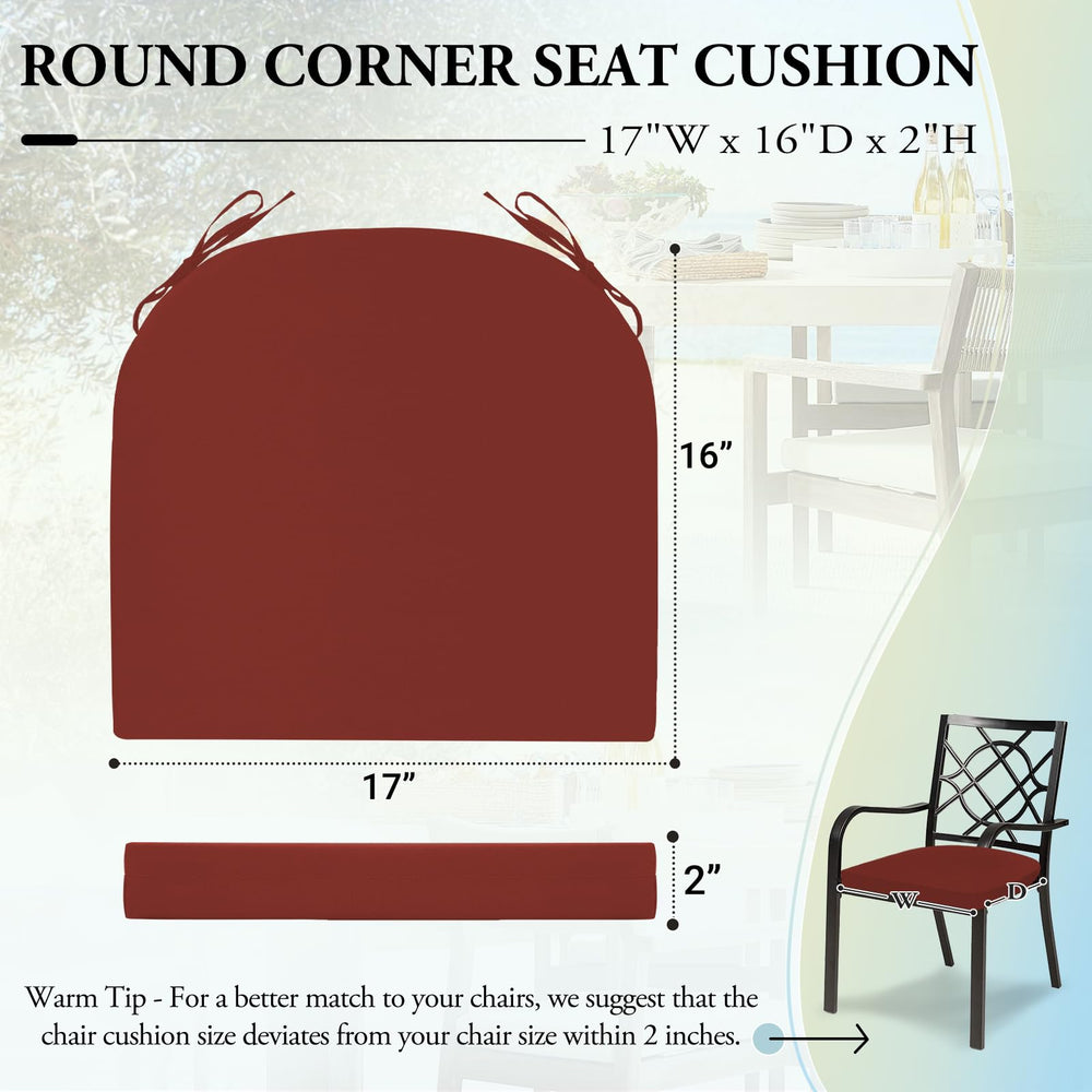 Side view of Wellsin outdoor chair cushions with straps