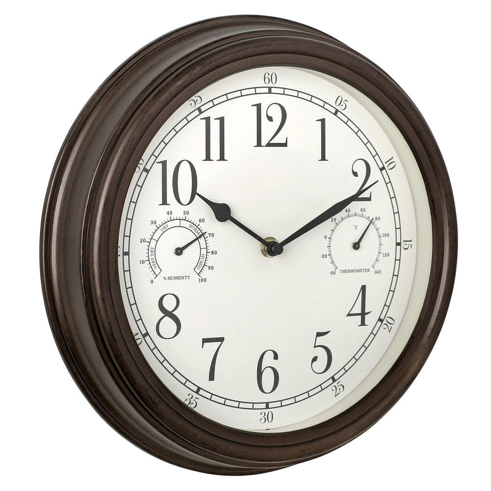 Side view of Westclox 12-inch wall clock in bronze