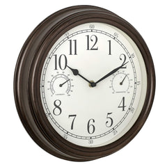 Side view of Westclox 12-inch wall clock in bronze