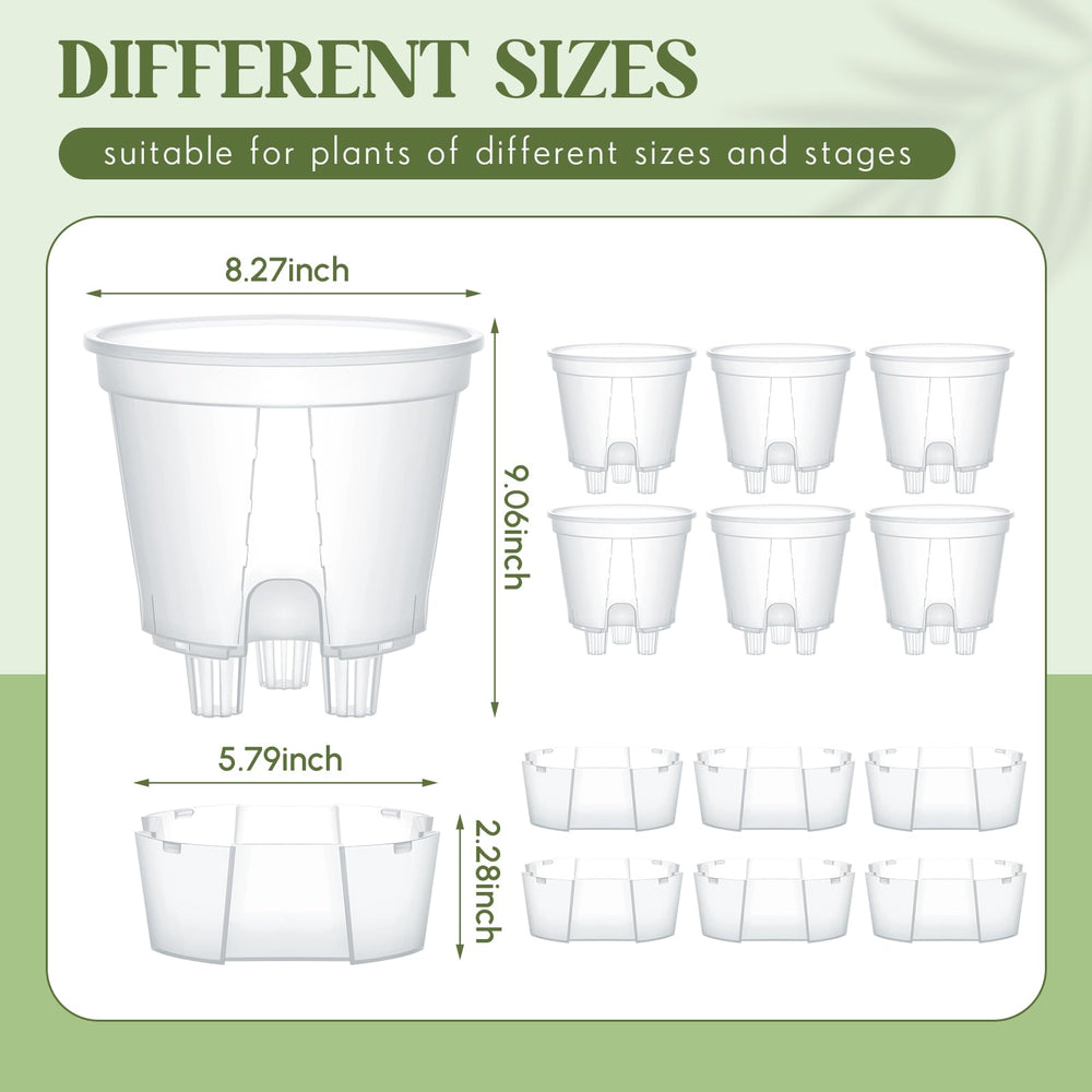 Side view of Wonderjune self watering planter showcasing deep water reservoir