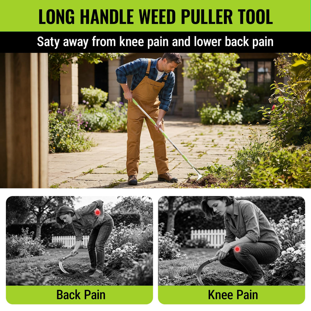 Side view of WORKPRO stainless steel crack weeder