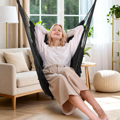 Side view of Y- STOP Hammock Chair showing pocket