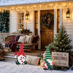 Side view of YEAHOME Outdoor Christmas Gnomes